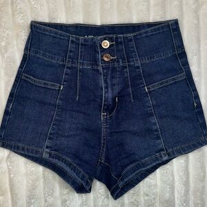 No Boundaries Dark Blue Jean Shorts